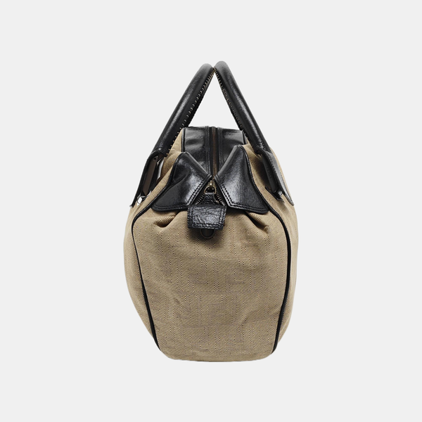 Canvas Top Handle Bag Brown
