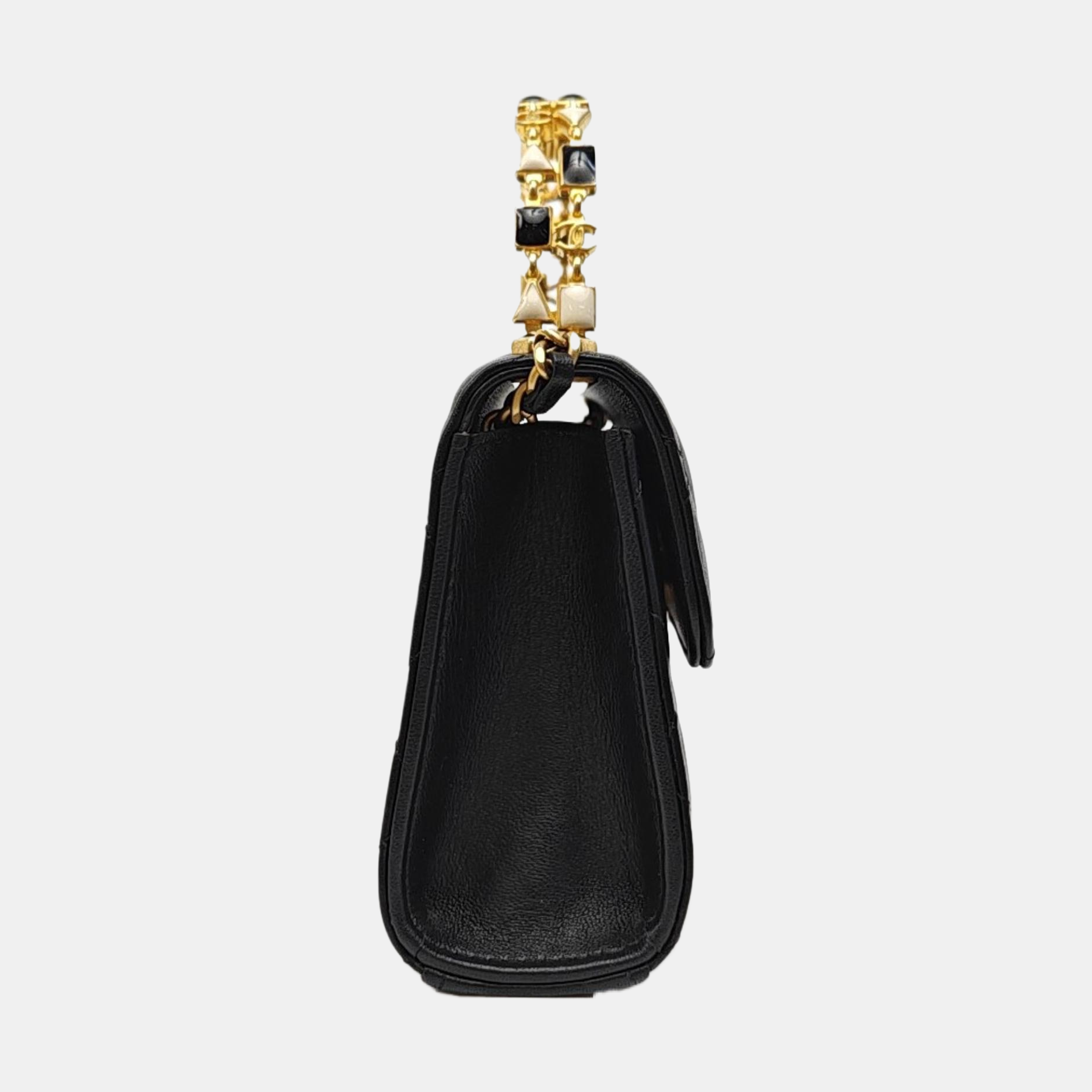 KELLY Medium Quilted Lambskin Black