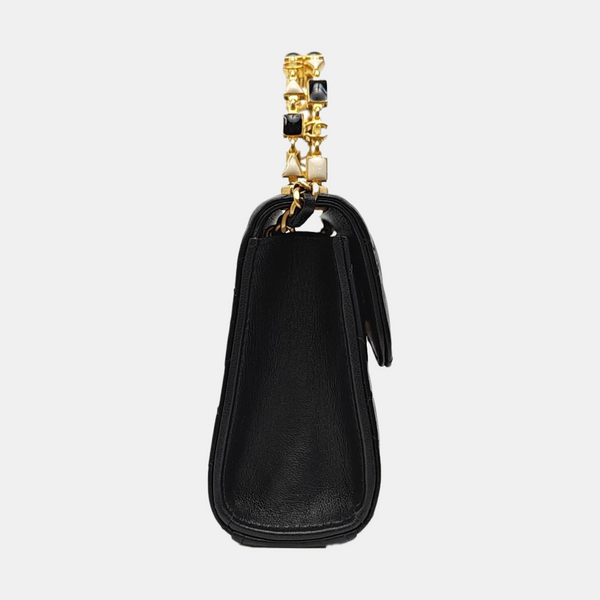 KELLY Medium Quilted Lambskin Black