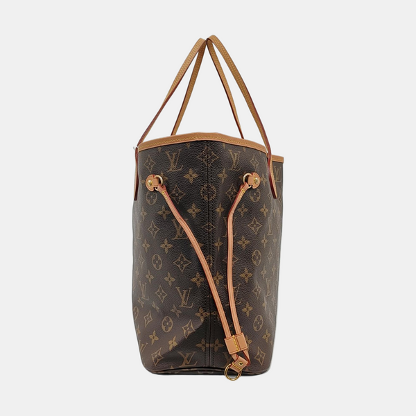 NEVERFULL MM Monogram Coated Canvas Brown