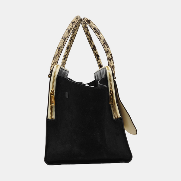 TRAPEZE Medium Calfskin White