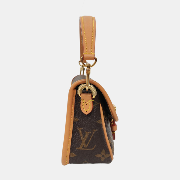 DIANE Nano Monogram Coated Canvas Brown
