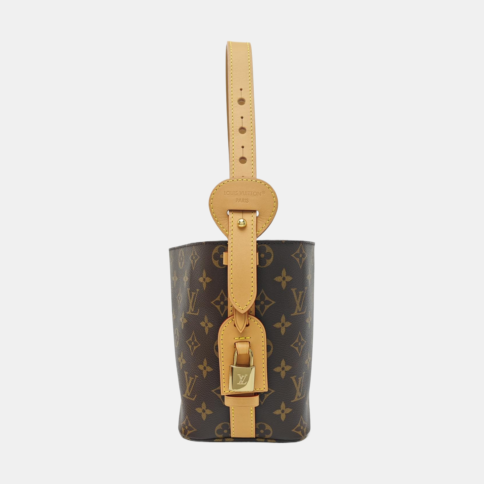 ALL IN BB Monogram Coated Canvas Brown