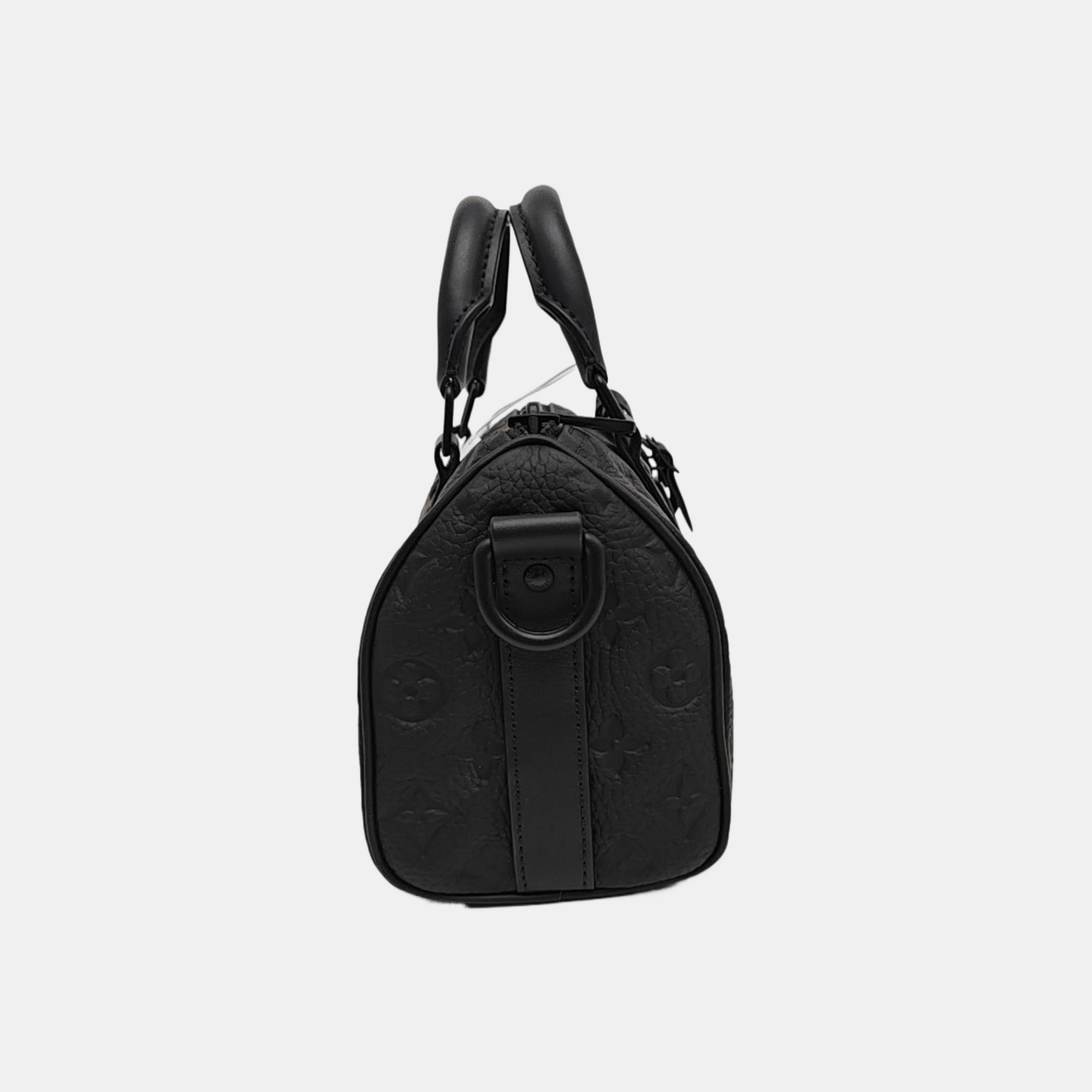 KEEPALL 25 Monogram Calfskin Black