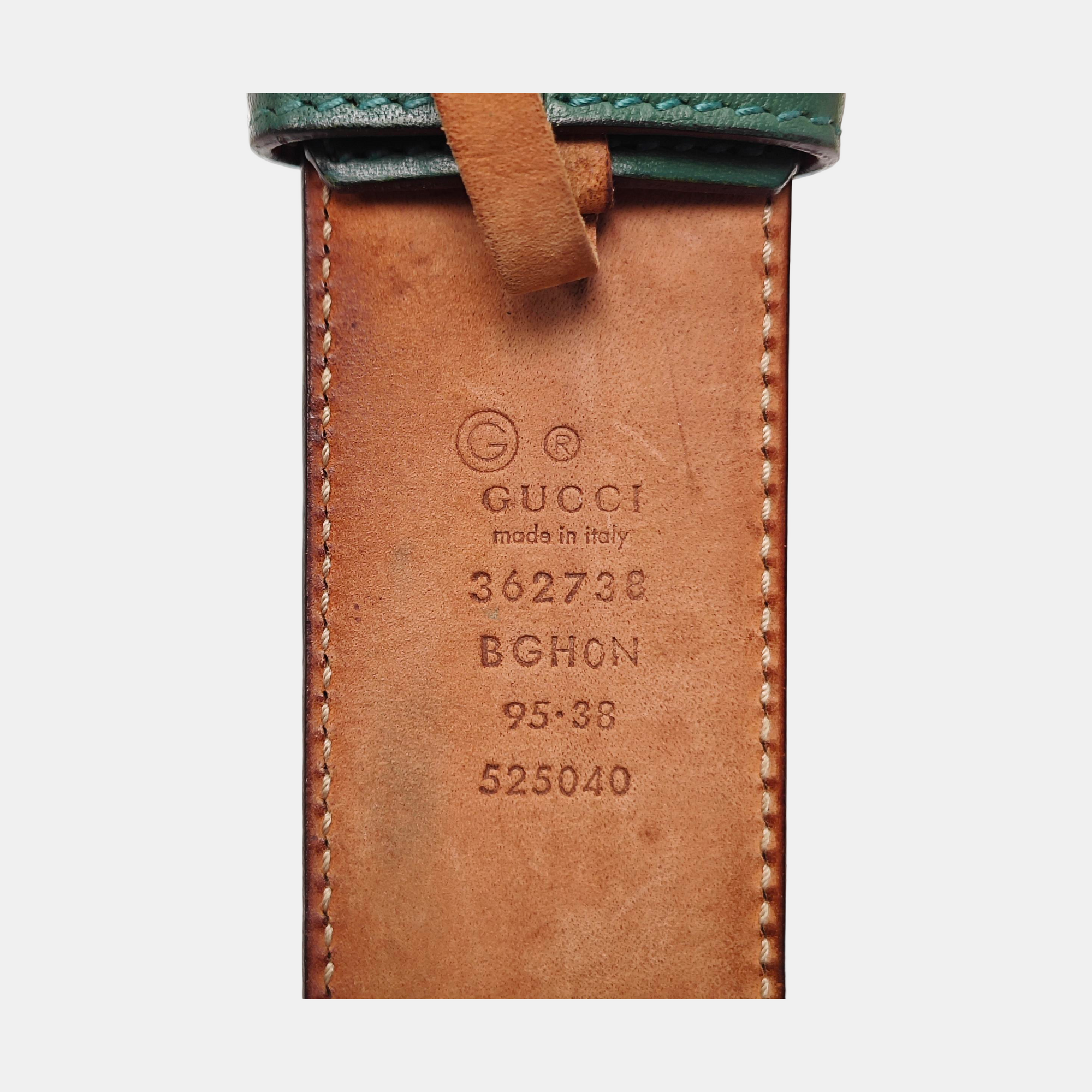 Leather Belt Green