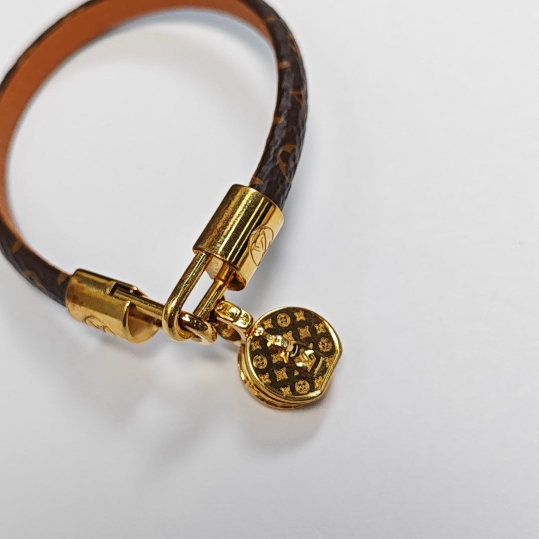 LV EGG Leather Brown Bangle