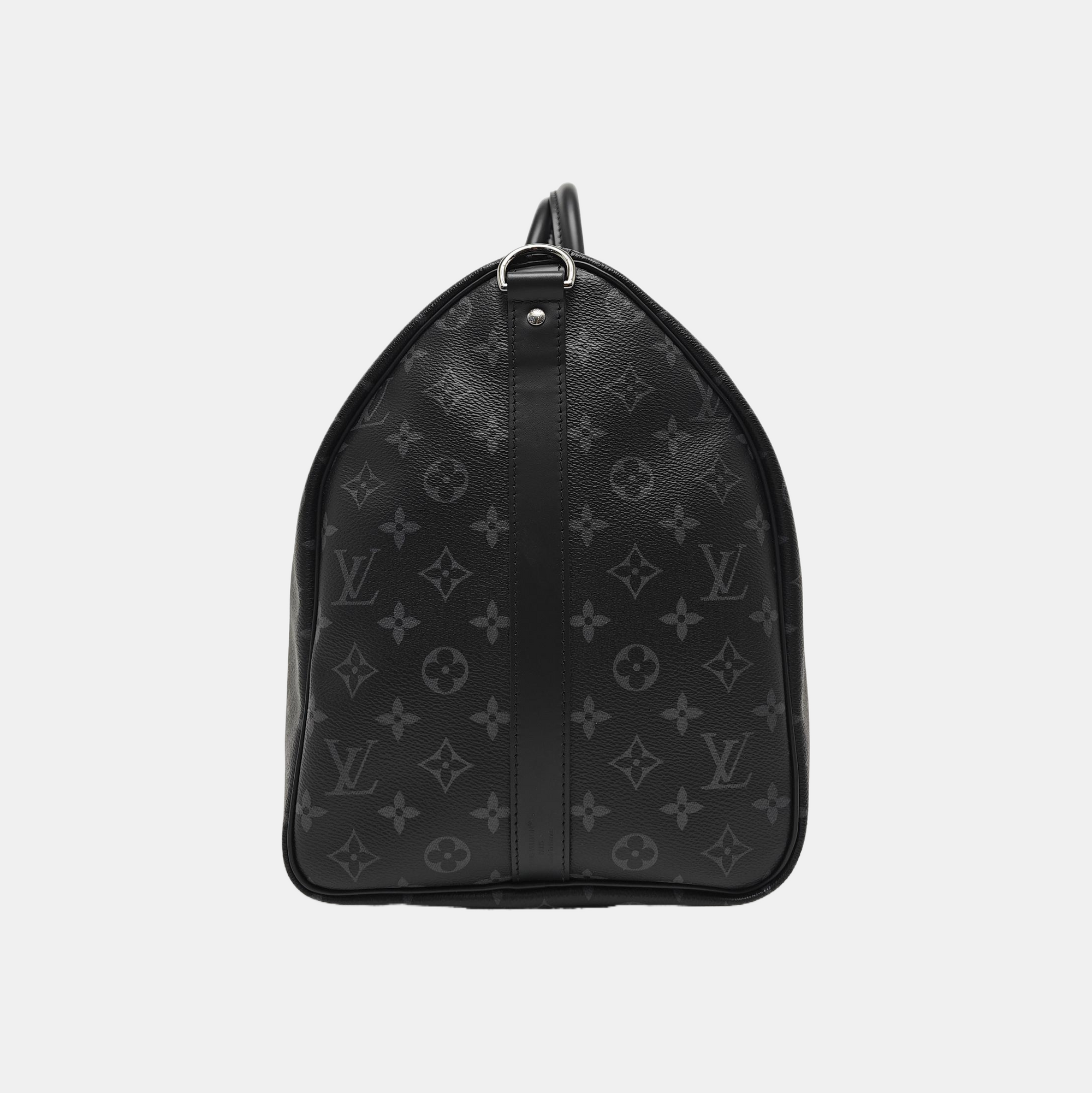 KEEPALL 50 Damier Graphite Coated Canvas Black