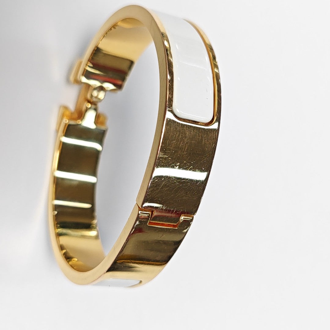 Clic H Metal Gold Bangle