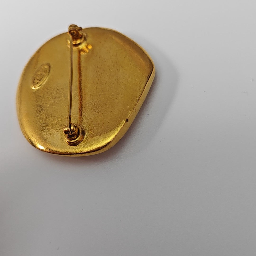 Metal Gold Brooch