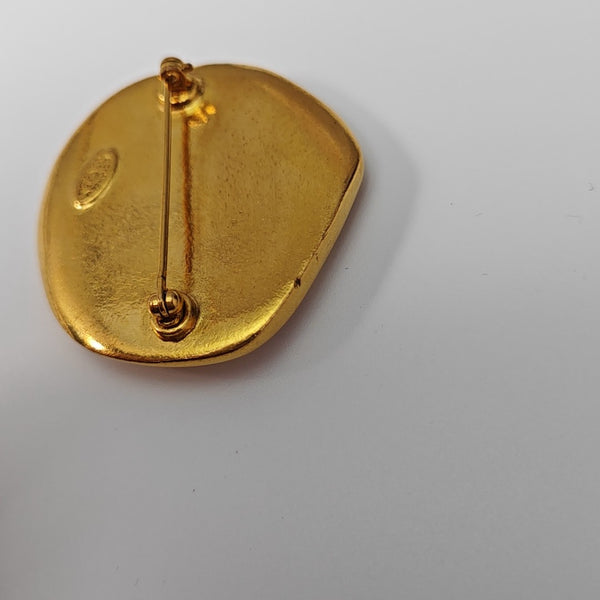 Metal Gold Brooch