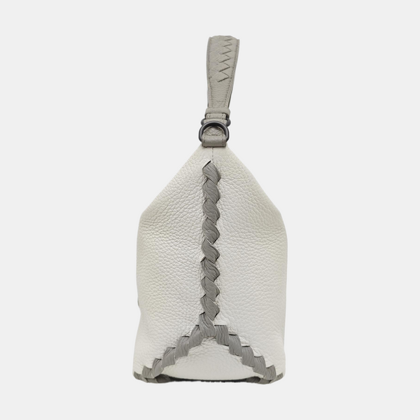 Calfskin Top Handle Bag White
