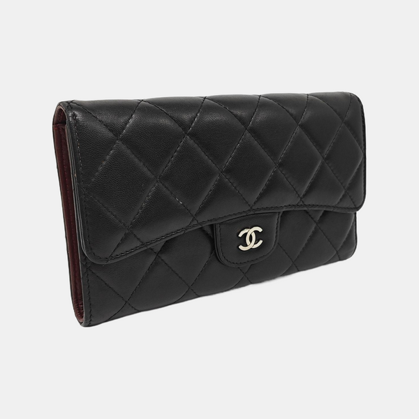 CLASSIC FLAP Mini Quilted Lambskin Black Wallet