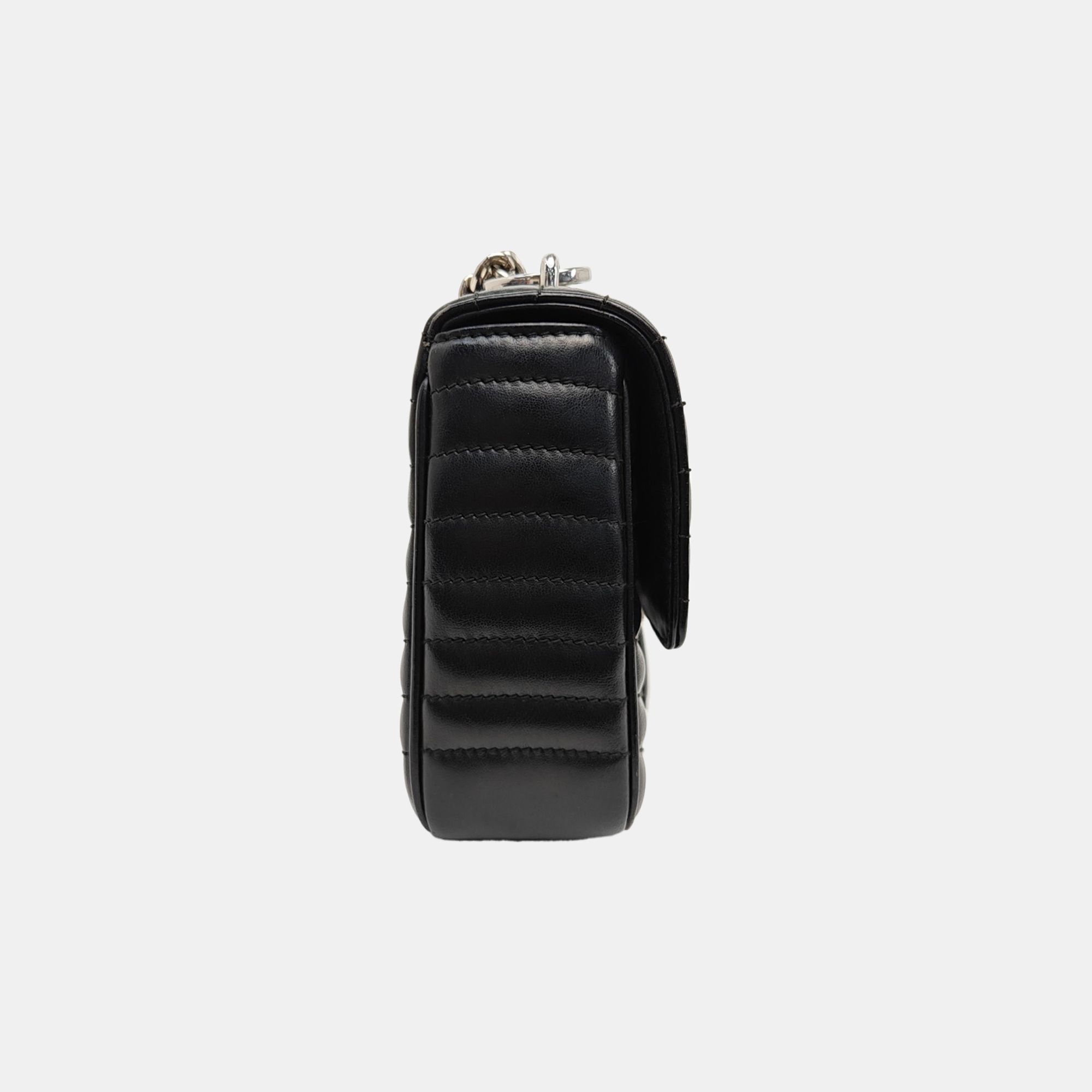 Diagramme Medium Quilted Calfskin Black