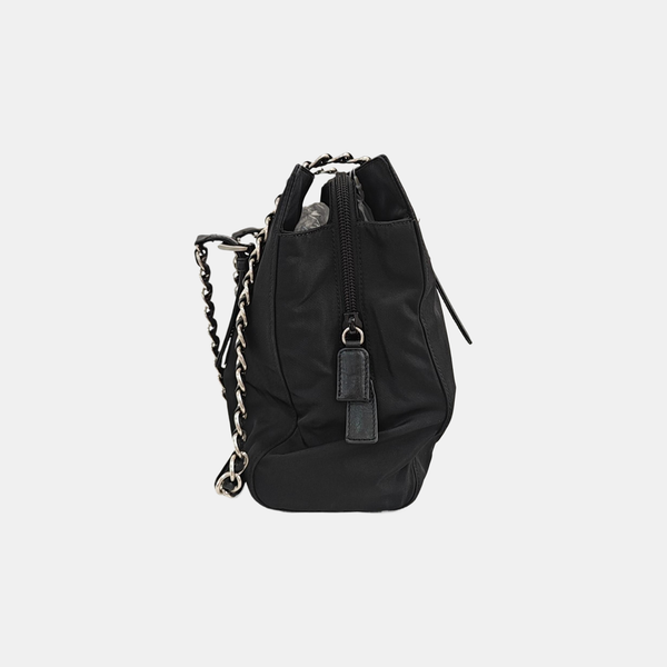 Nylon Shoulder Bag Black