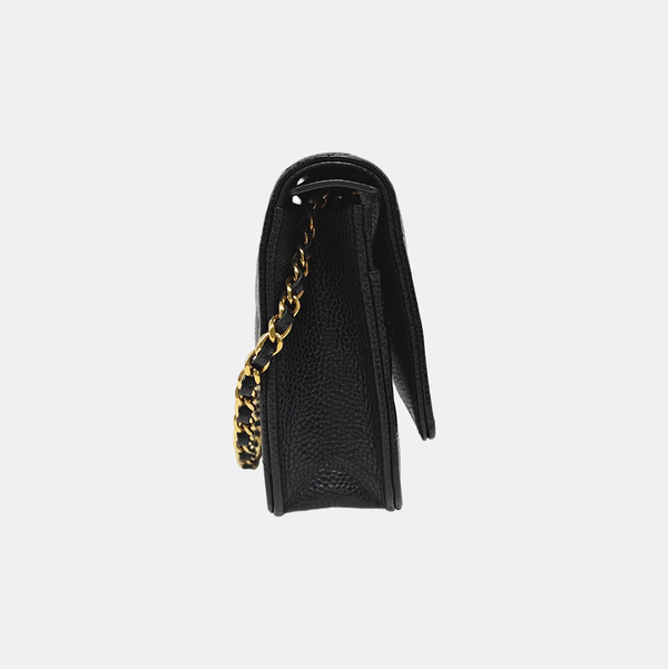 WOC Quilted Grained Calfskin Black