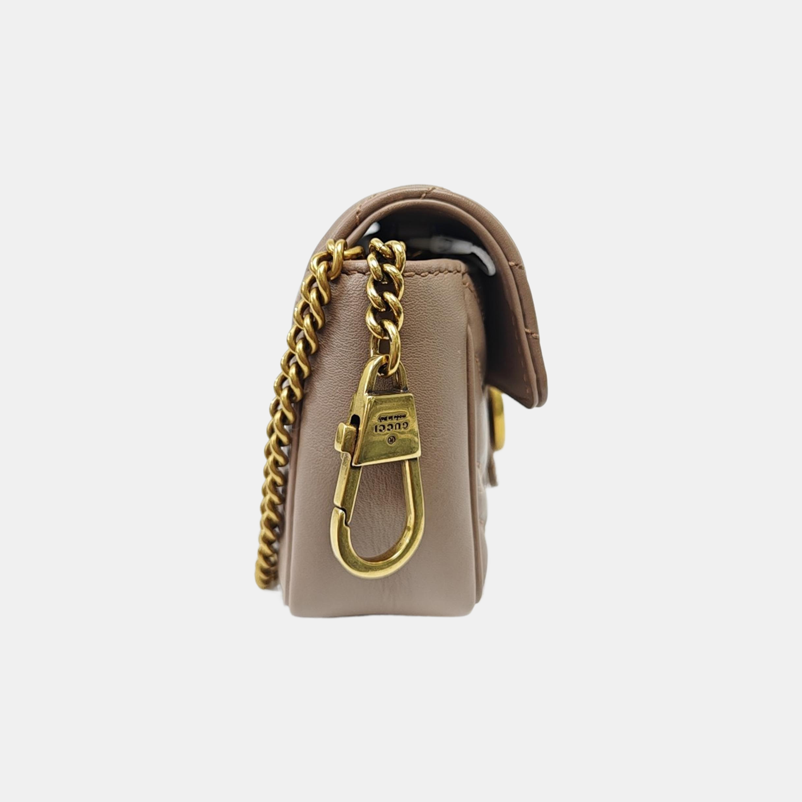 GG Marmont Mini Quilted Calfskin Beige