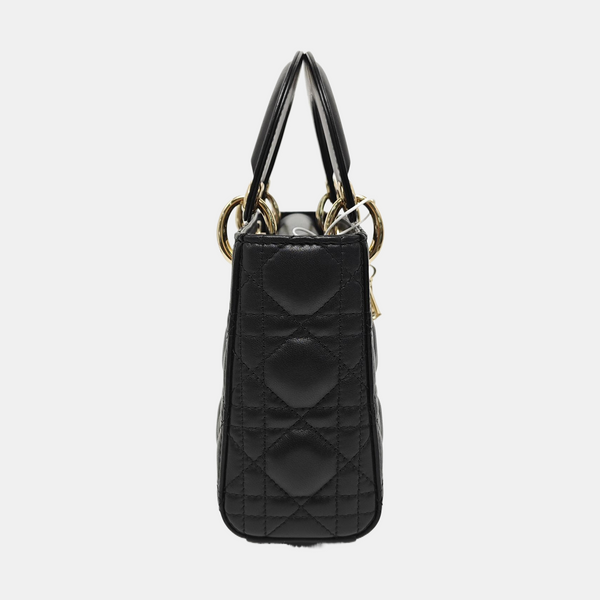 Lady Dior Mini Cannage Lambskin Black