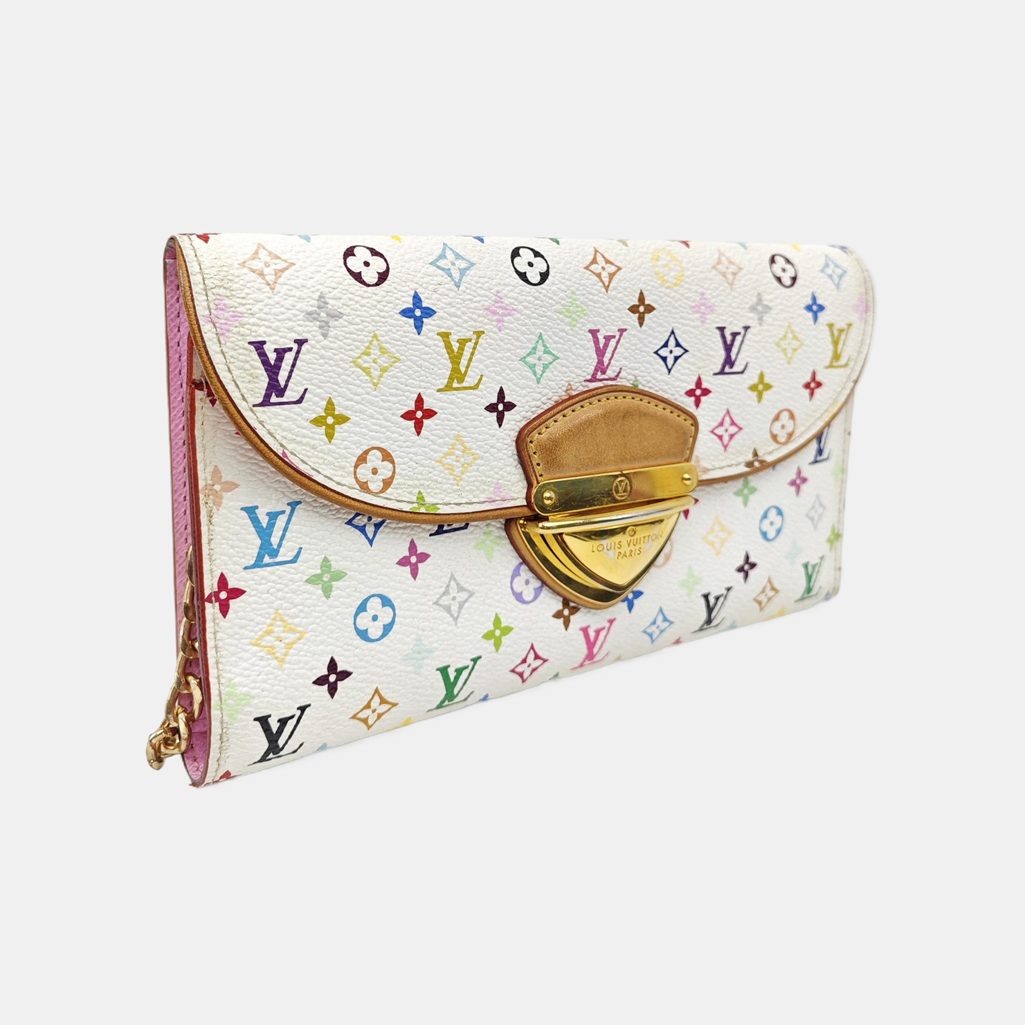 LV × TM EUGENIE Monogram Coated Canvas White Wallet