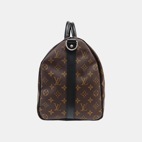 KEEPALL 45 Monogram Coated Canvas Brown