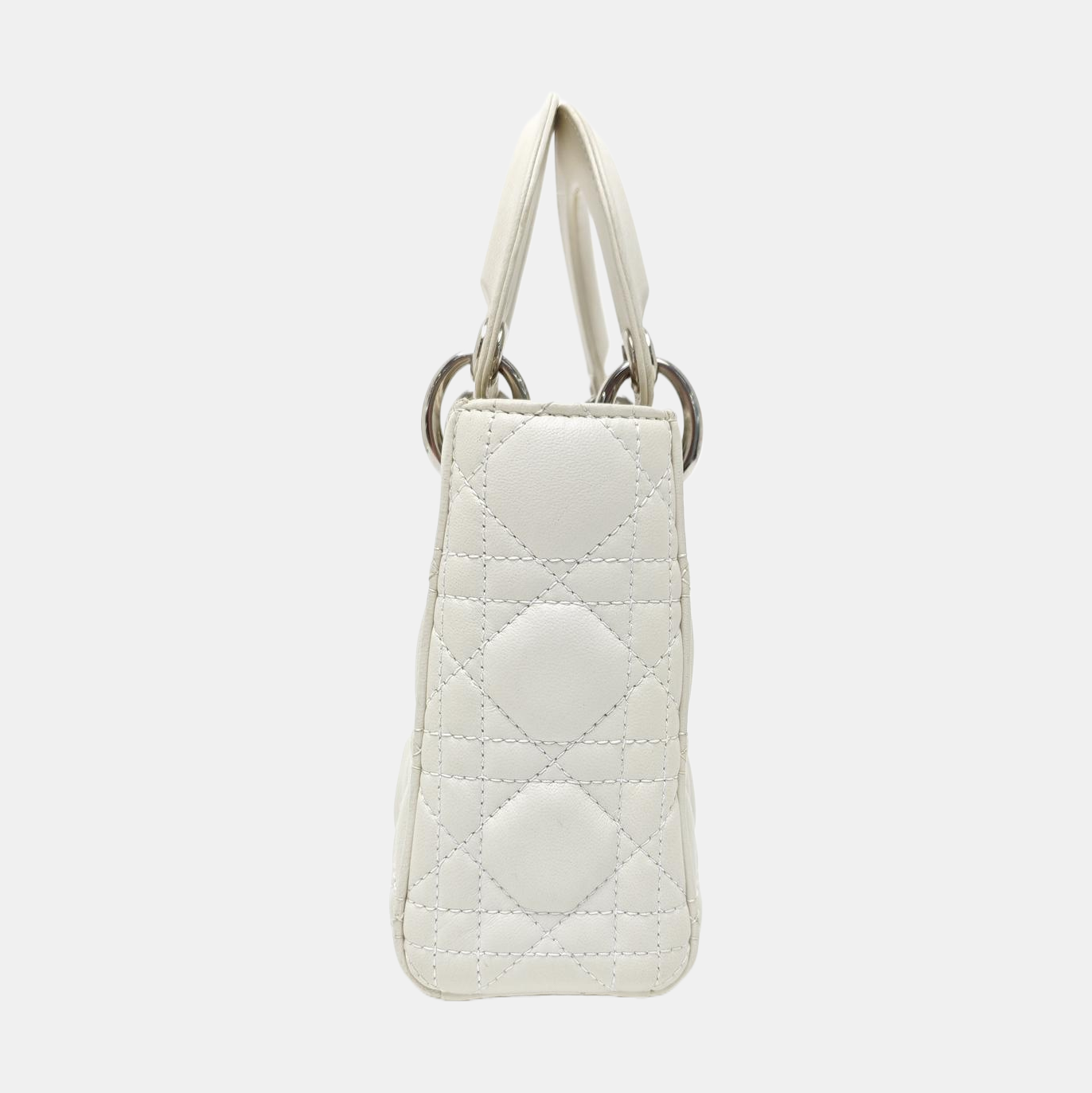 Lady Dior Mini Cannage Lambskin White