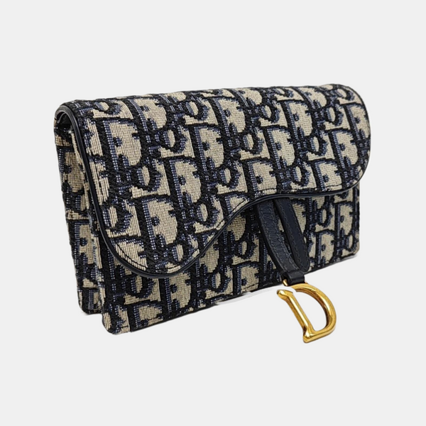 Saddle Mini Oblique Canvas Blue