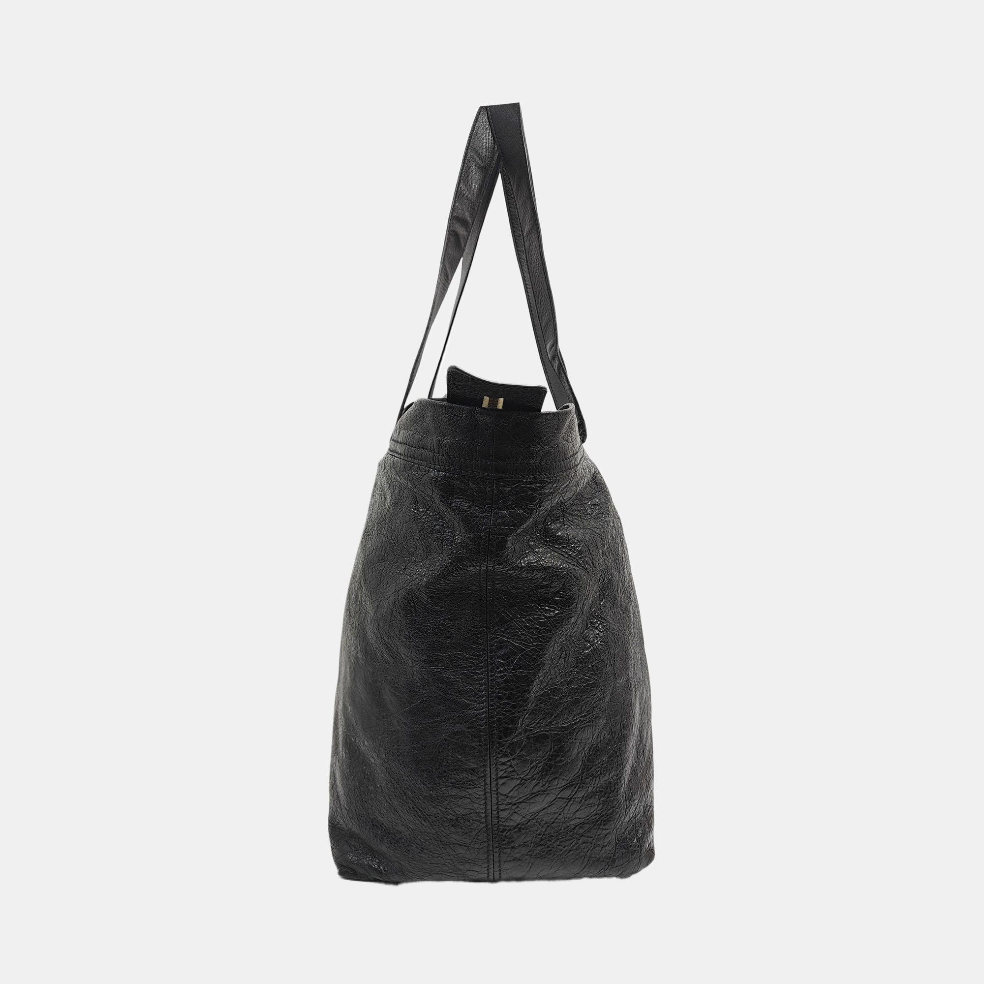 Lambskin Tote Bag Black