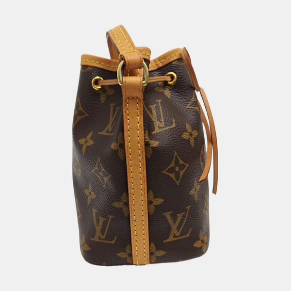NÉONOÉ Nano Monogram Coated Canvas Brown