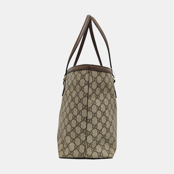 Monogram Coated Canvas Tote Bag Brown