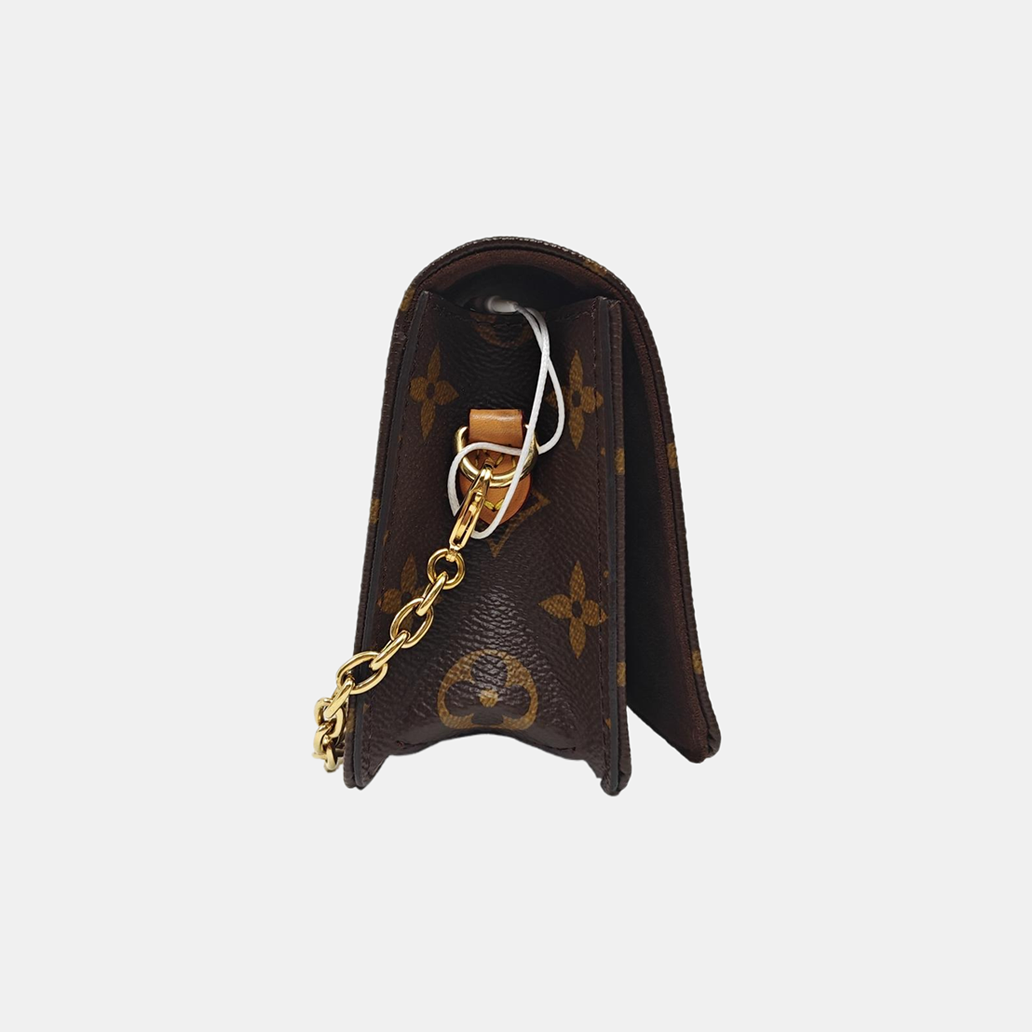 Lily Monogram Coated Canvas Brown