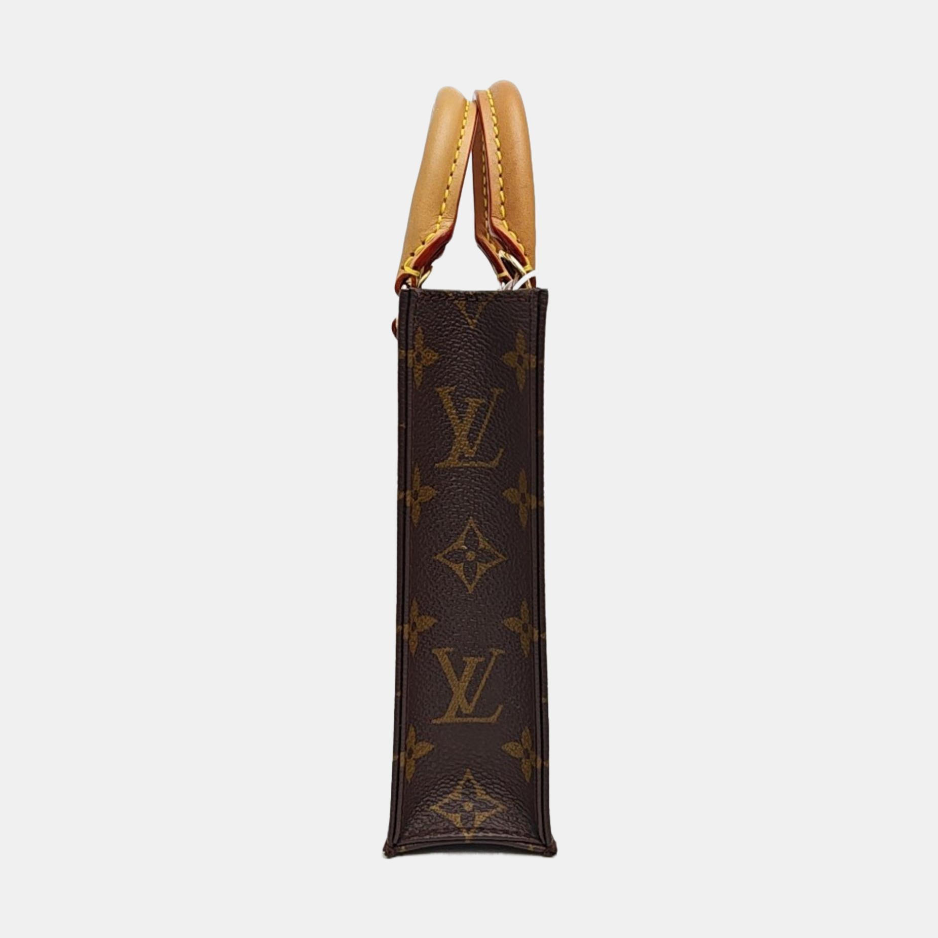 SAC PLAT Mini Monogram Coated Canvas Brown