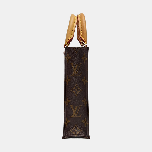 SAC PLAT Mini Monogram Coated Canvas Brown