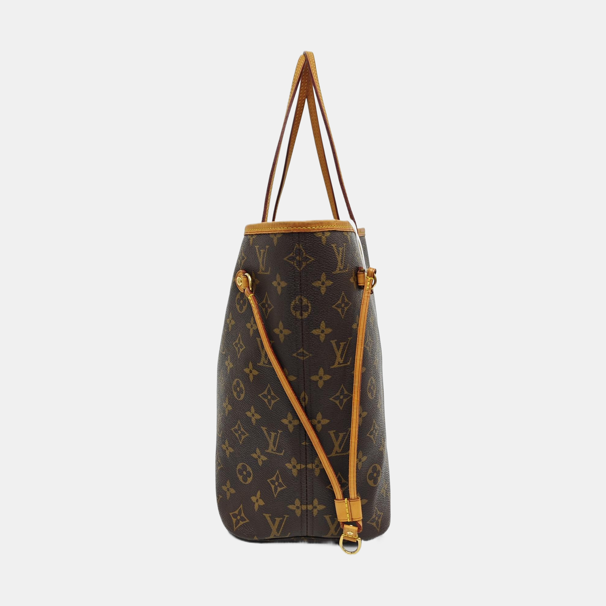 NEVERFULL MM Monogram Coated Canvas Brown