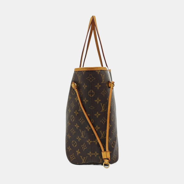 NEVERFULL MM Monogram Coated Canvas Brown