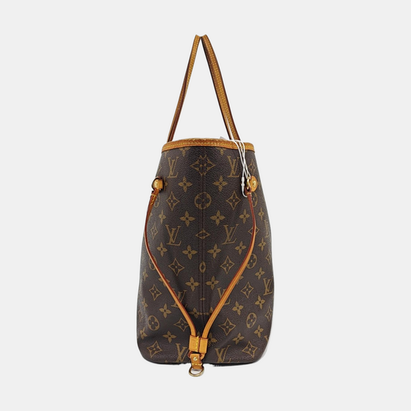 NEVERFULL MM Monogram Coated Canvas Brown