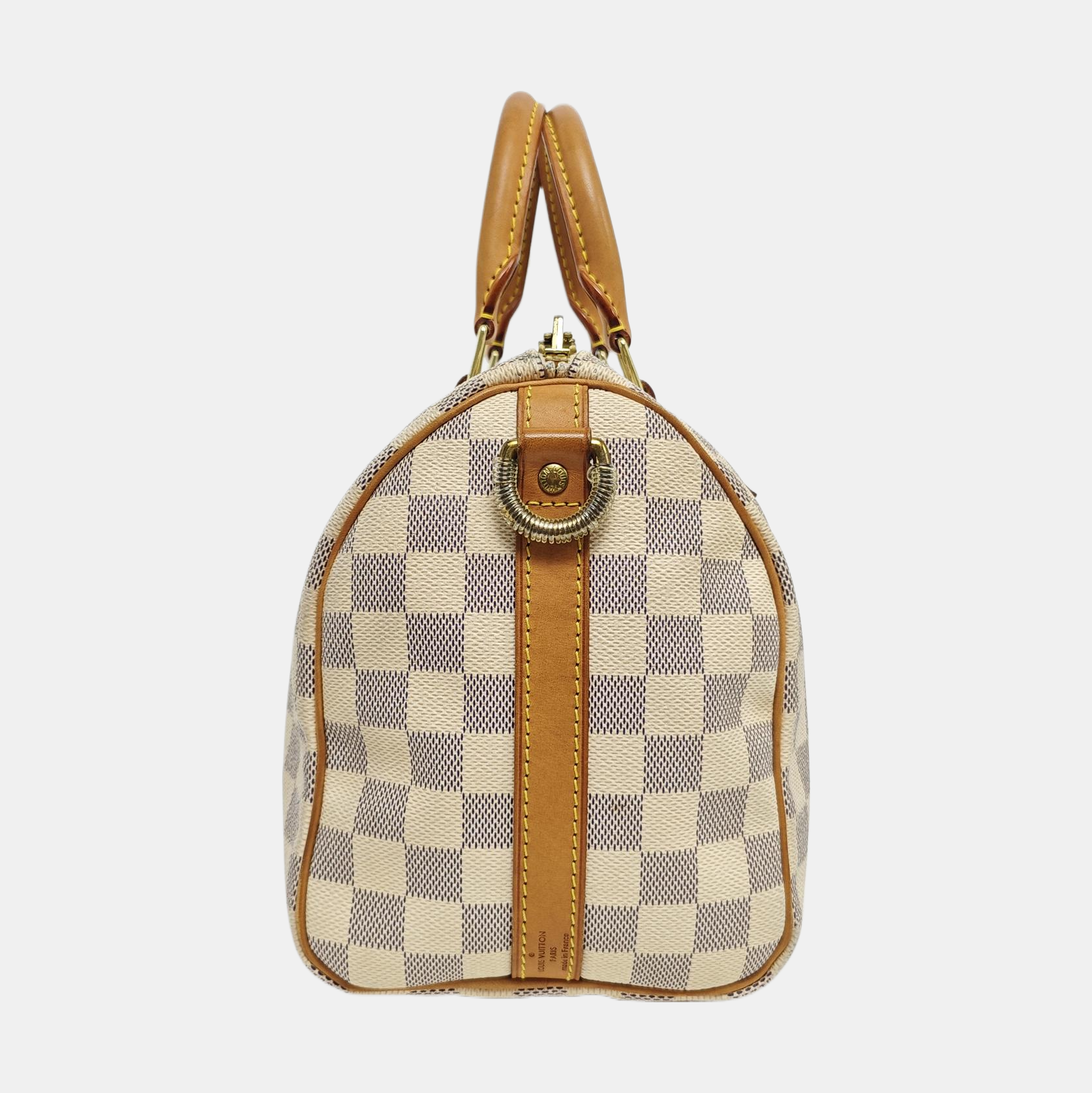 SPEEDY 25 Damier Azur Coated Canvas White