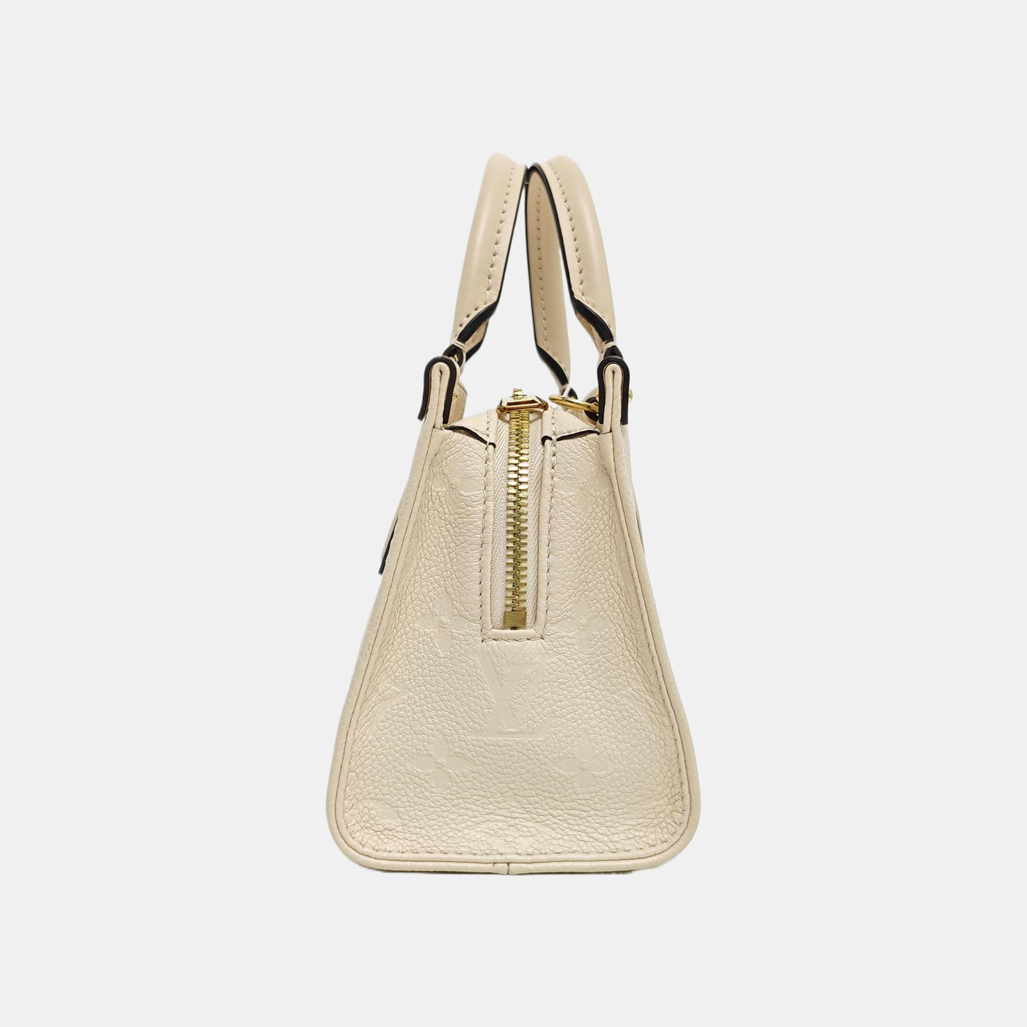 ONTHEGO EAST WEST PM Monogram Calfskin White