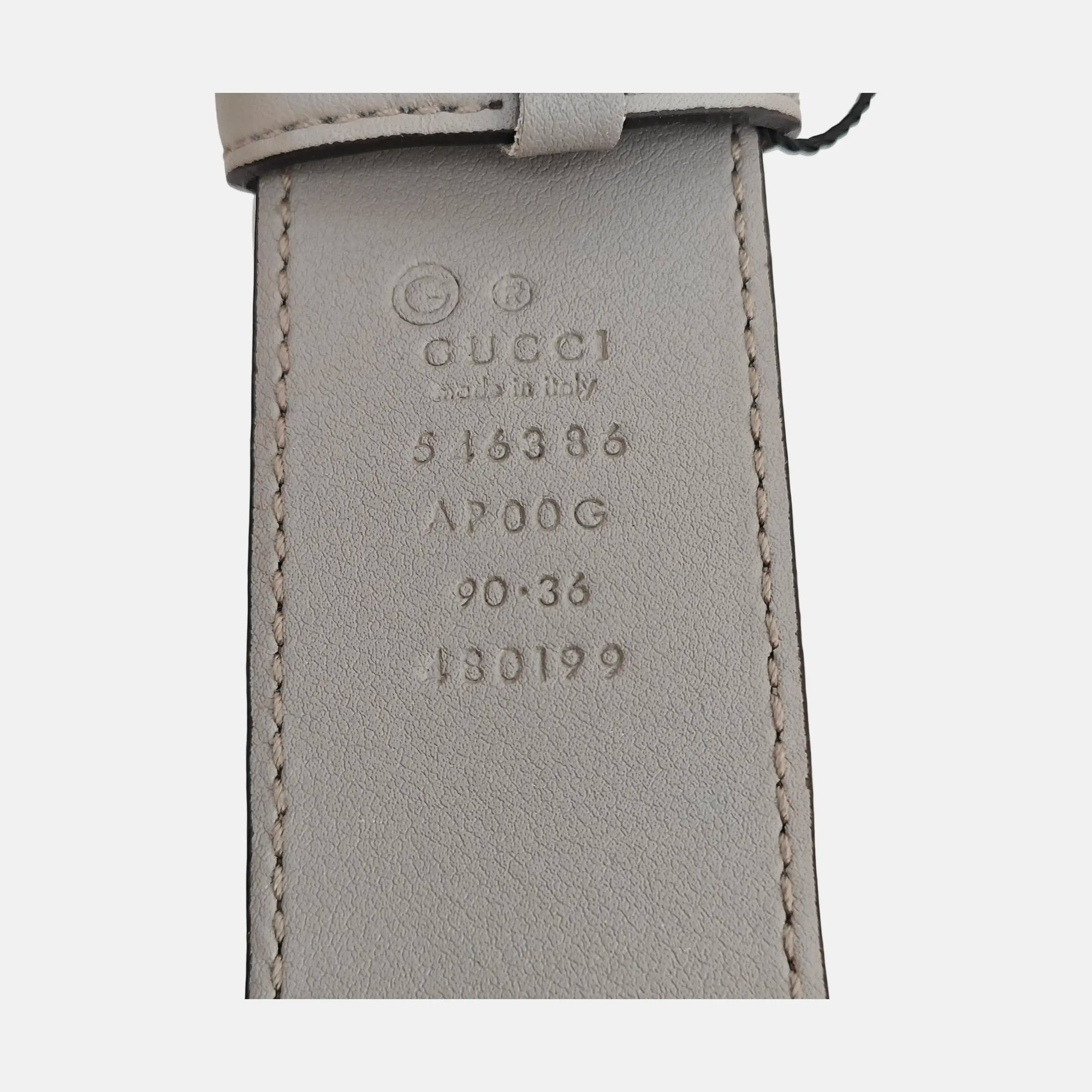 Leather Belt Gray