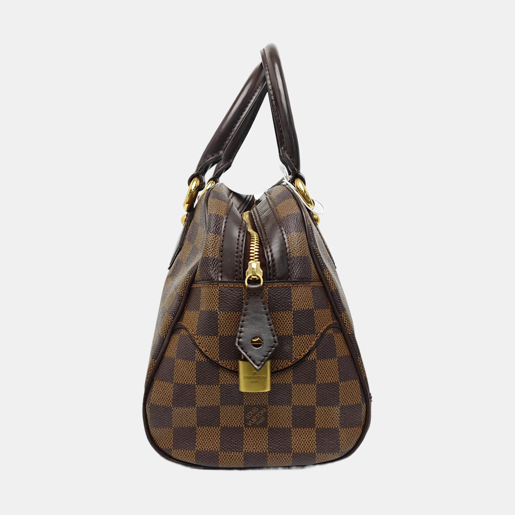 DUOMO Damier Ebene Coated Canvas Brown