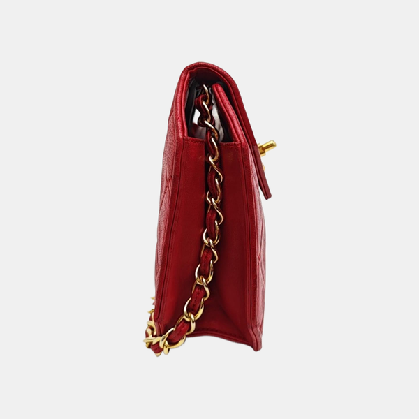 Quilted Lambskin Shoulder Bag Red