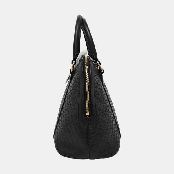 Microguccissima Monogram Calfskin Black