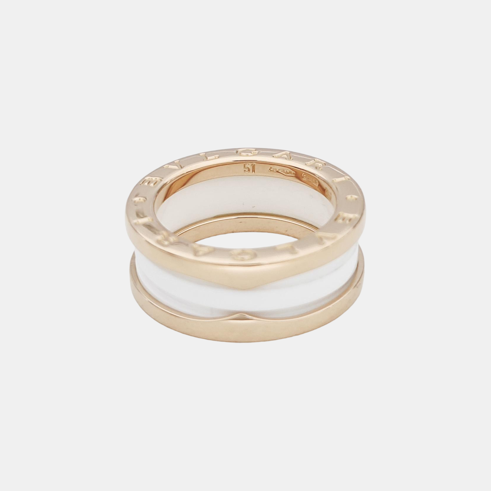 B.ZERO1 18k Rose Gold Ring EU 51