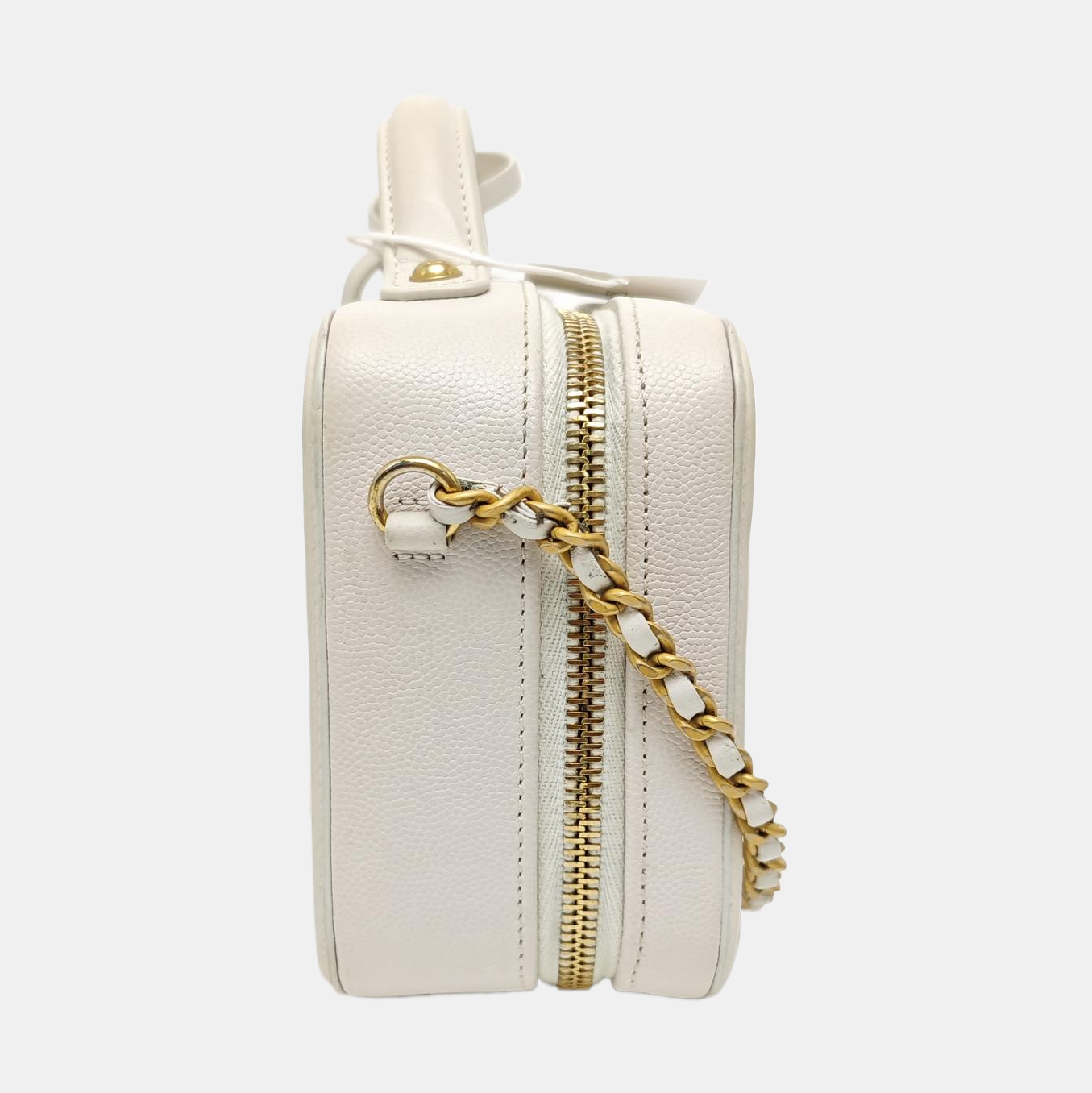 FILIGREE Small Quilted Grained Calfskin White