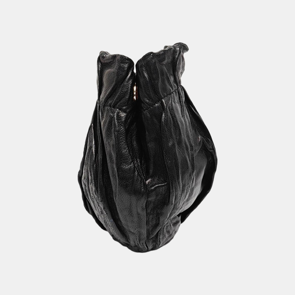 Lambskin Bucket Bag Black