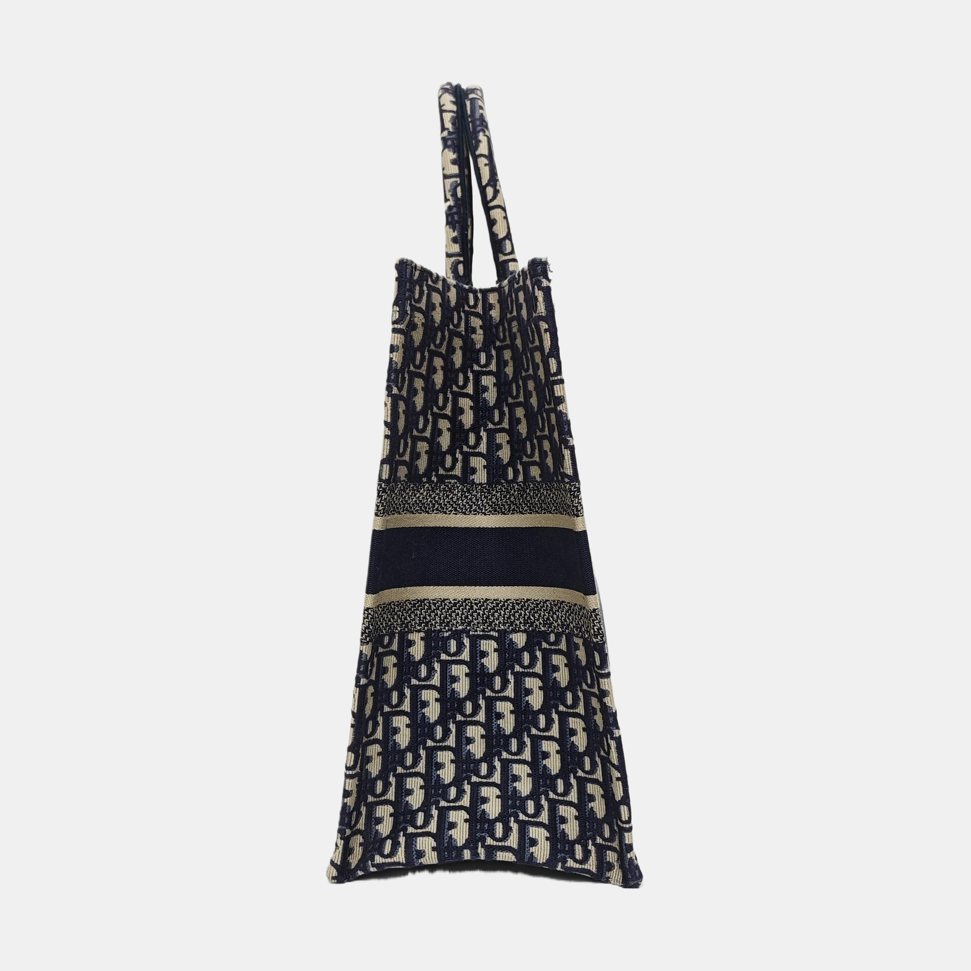 Book Tote Large Oblique Canvas Blue