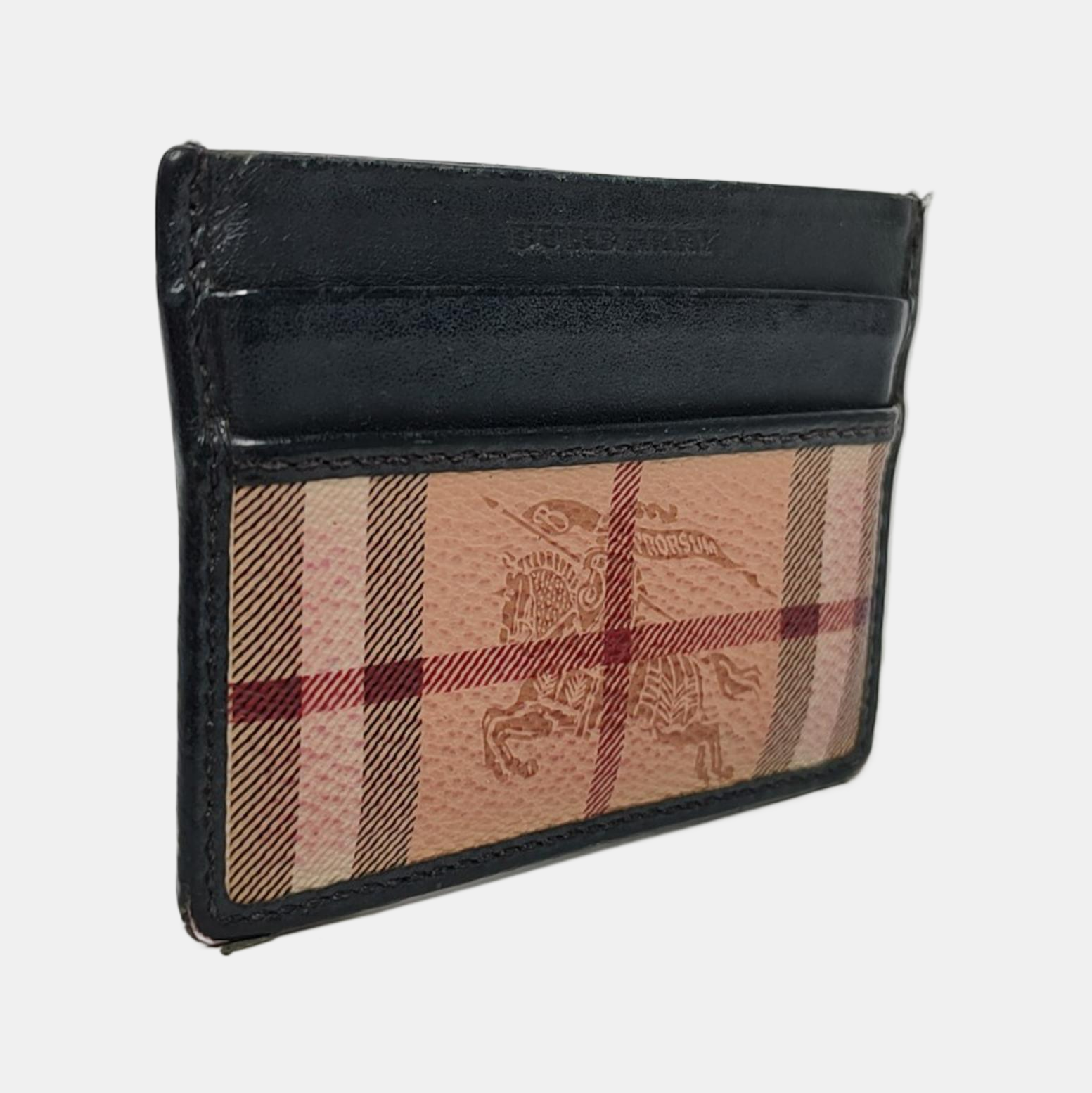 Coated Canvas Card Holder Beige