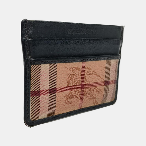 Coated Canvas Card Holder Beige