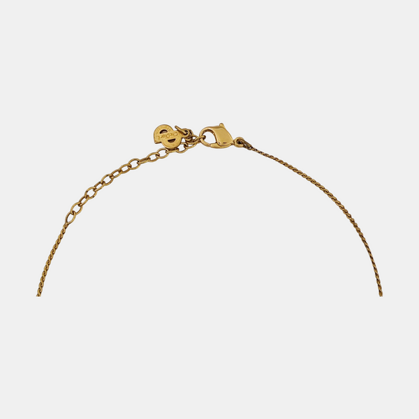Dior Oblique Metal Gold Necklace