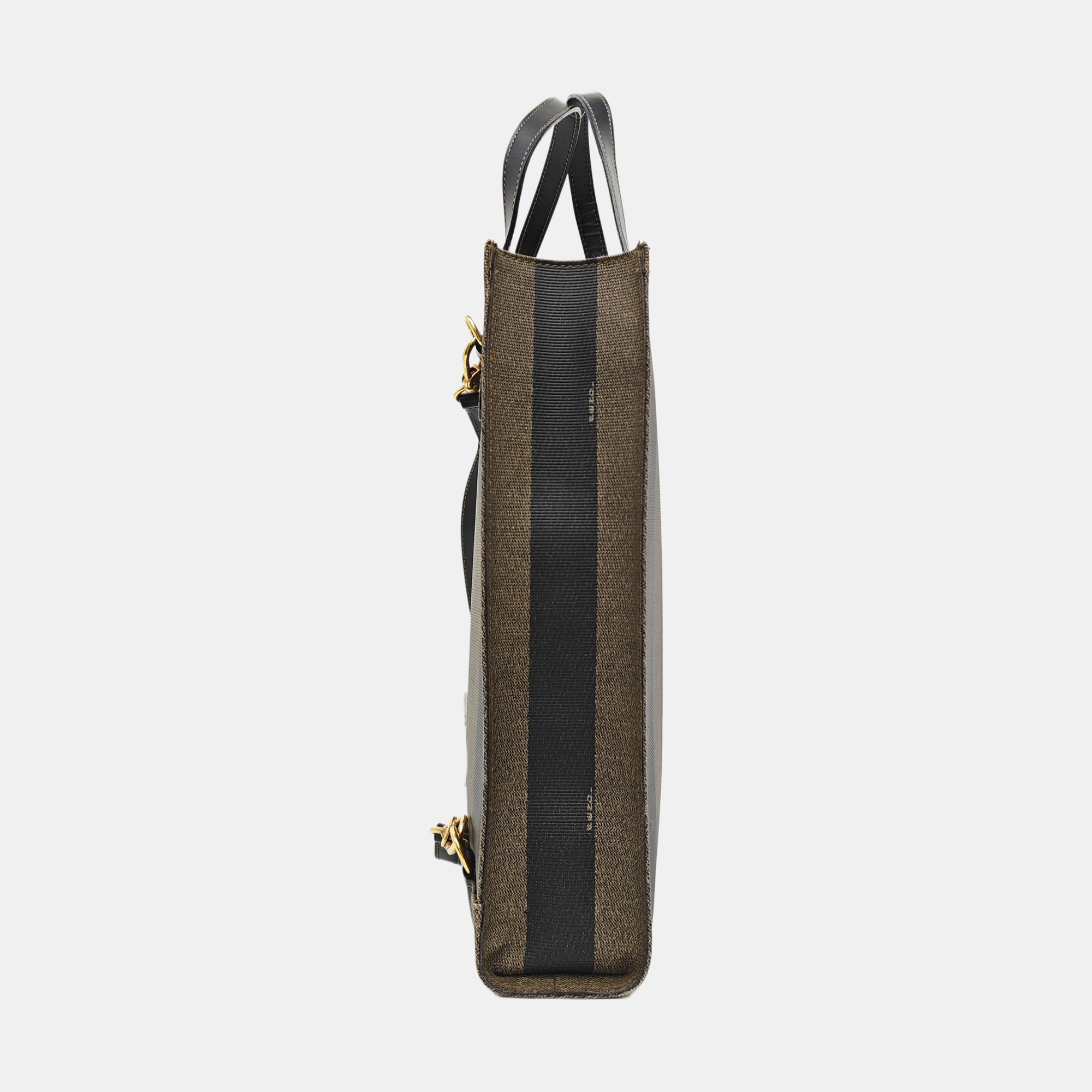 Coated Canvas Backpack Brown