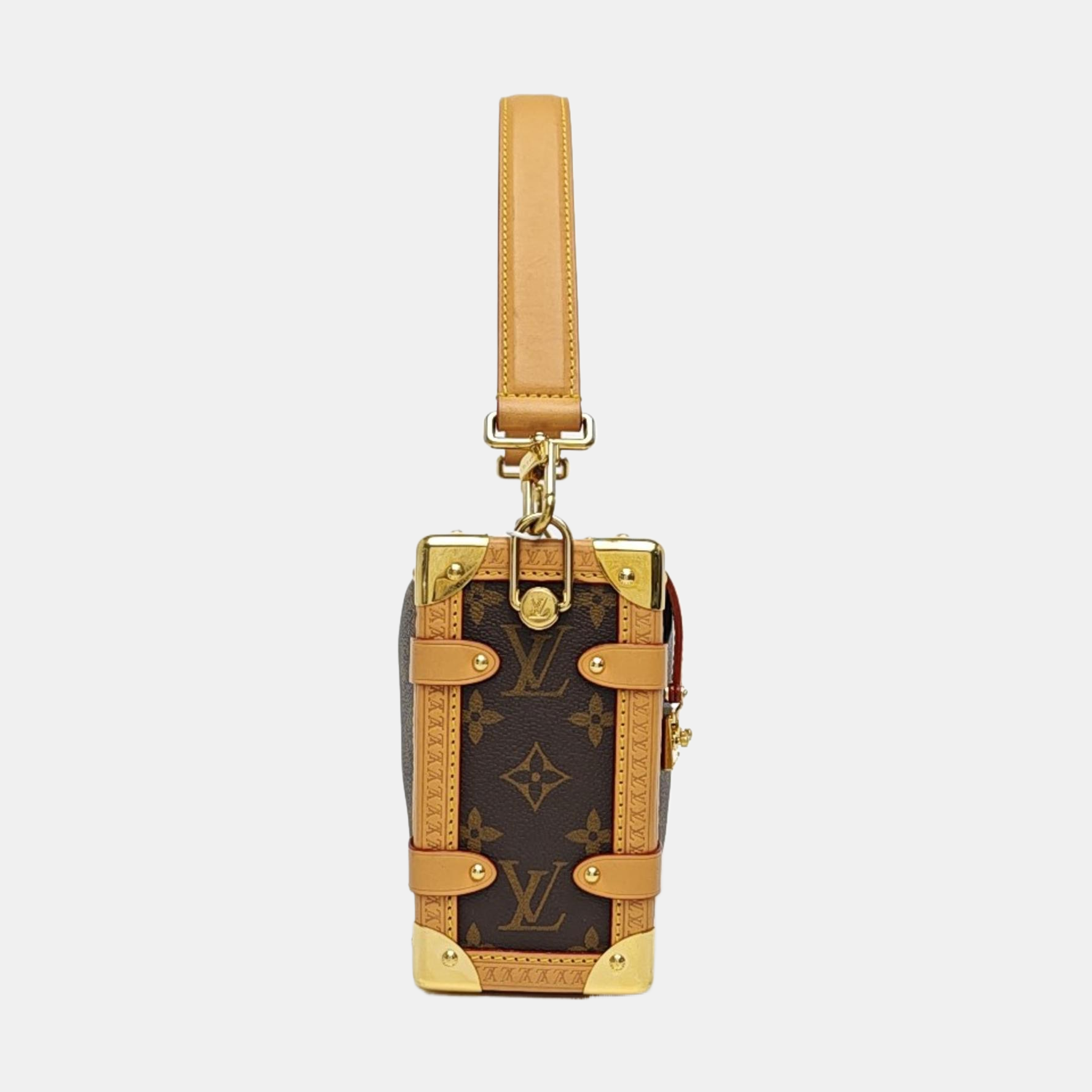 SIDE TRUNK MM Monogram Coated Canvas Brown