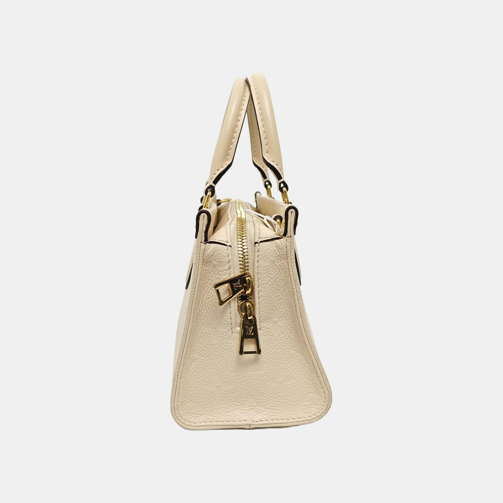 ONTHEGO EAST WEST Monogram Calfskin Beige